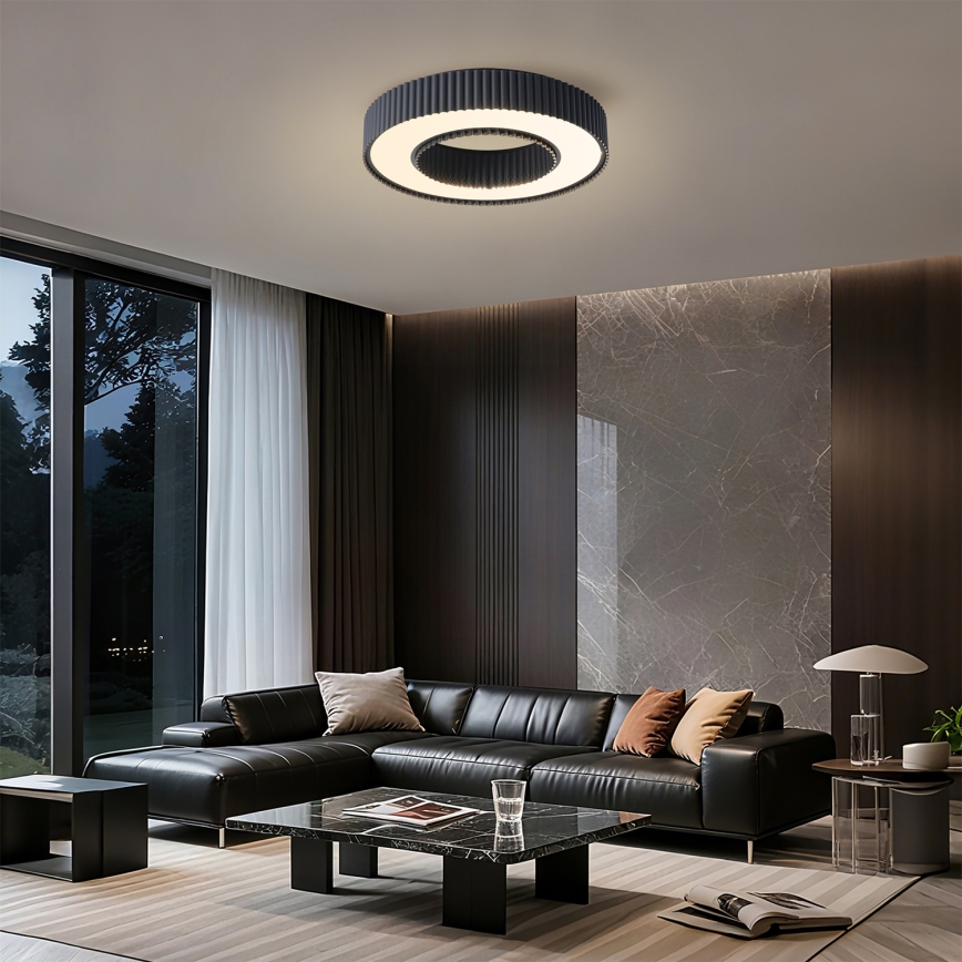 Brilagi - LED Stmívatelné stropní svítidlo LUMIX LED/48W/230V 3000-6000K černá pr. 50 cm + dálkové ovládání