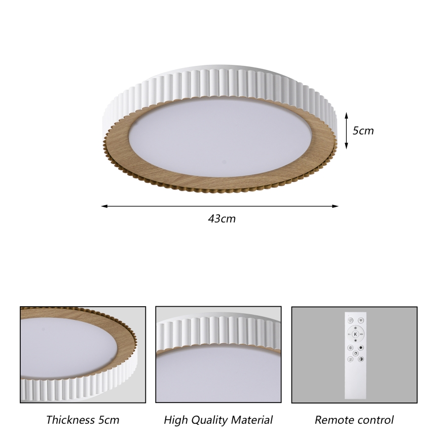 Brilagi - LED Stmívatelné stropní svítidlo NEXO LED/48W/230V 3000-6000K bílá pr. 43 cm + dálkové ovládání