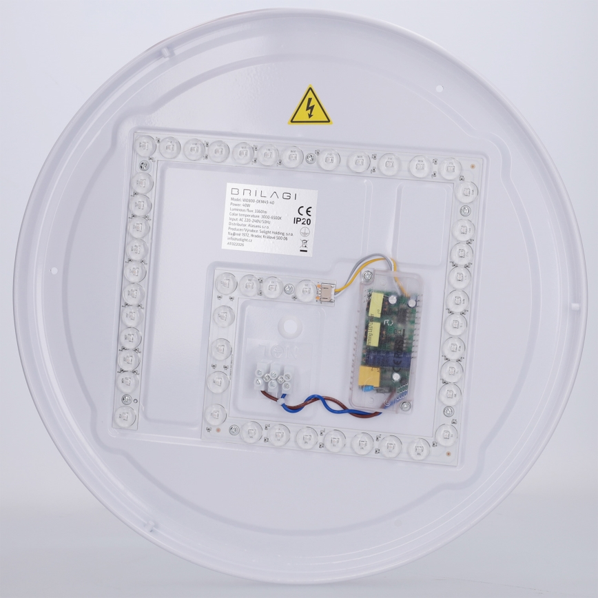 Brilagi - LED Stmívatelné stropní svítidlo COCI LED/48W/230V 3000-6500K pr. 39 cm dekor dřeva/černá + dálkové ovládání