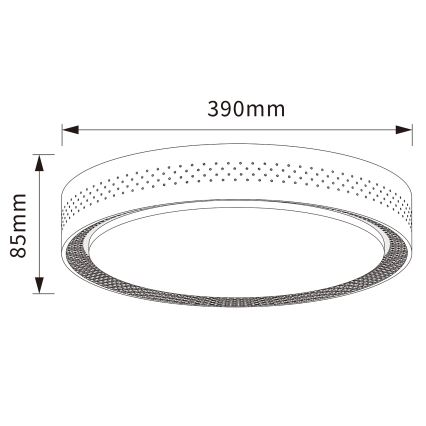 Brilagi - LED Stmívatelné stropní svítidlo COCI LED/48W/230V 3000-6500K pr. 39 cm dekor dřeva/černá + dálkové ovládání