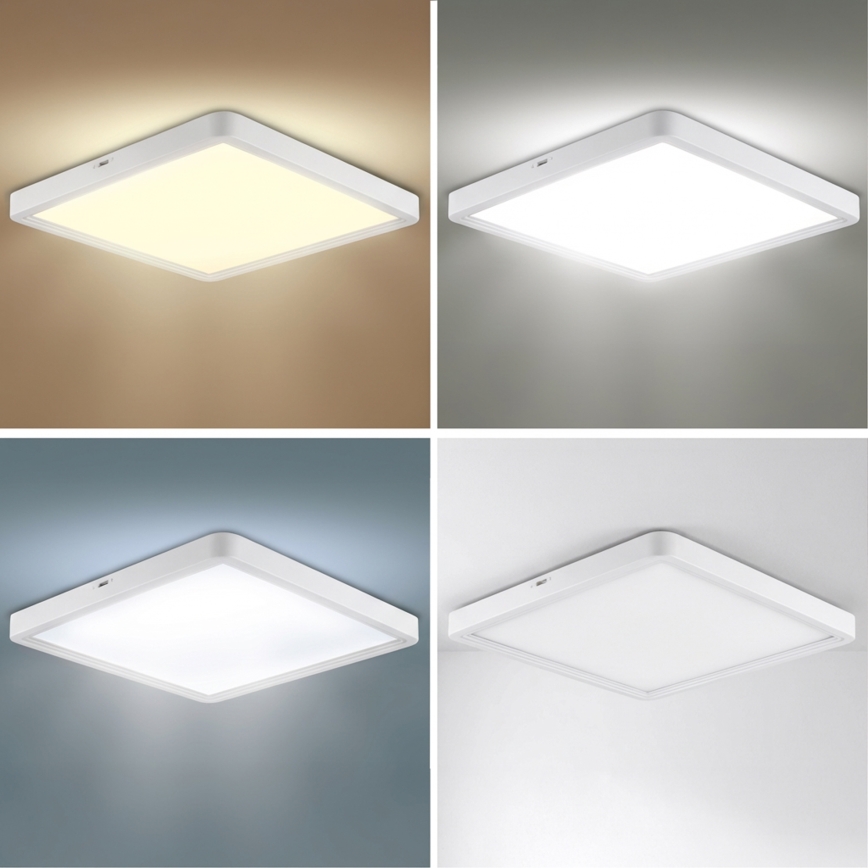 Brilagi - LED Stmívatelné stropní svítidlo ESTELA SQUARE LED/36W/230V 3000-6500K 31x31 cm bílá + dálkové ovládání