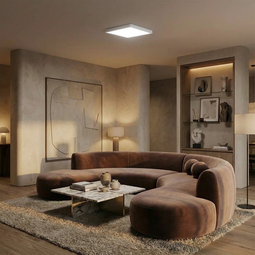 Brilagi - LED Stmívatelné stropní svítidlo ESTELA SQUARE LED/36W/230V 3000-6500K 31x31 cm bílá + dálkové ovládání