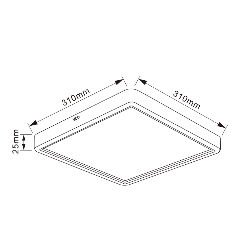Brilagi - LED Stmívatelné stropní svítidlo ESTELA SQUARE LED/36W/230V 3000-6500K 31x31 cm bílá + dálkové ovládání