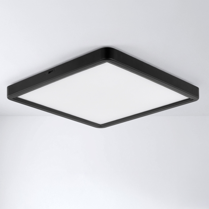 Brilagi - LED Stmívatelné stropní svítidlo ESTELA SQUARE LED/36W/230V 3000-6500K 31x31 cm černá + dálkové ovládání