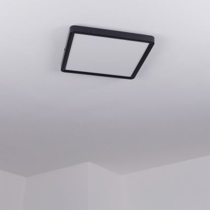 Brilagi - LED Stmívatelné stropní svítidlo ESTELA SQUARE LED/36W/230V 3000-6500K 31x31 cm černá + dálkové ovládání