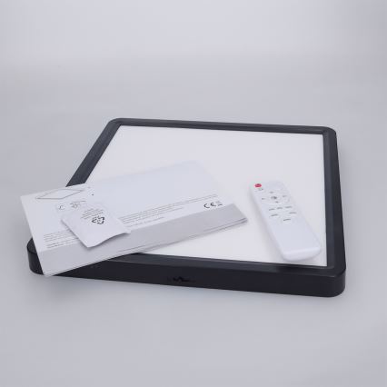 Brilagi - LED Stmívatelné stropní svítidlo ESTELA SQUARE LED/36W/230V 3000-6500K 31x31 cm černá + dálkové ovládání