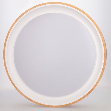 Brilagi - LED Stmívatelné stropní svítidlo FLOCO LED/48W/230V pr. 40 cm dekor dřeva/bílá + dálkové ovládání
