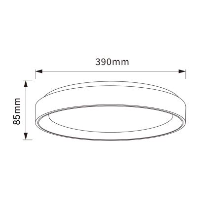 Brilagi - LED Stmívatelné stropní svítidlo FLOCO LED/48W/230V 3000-6500K pr. 40 cm dekor dřeva/černá + dálkové ovládání