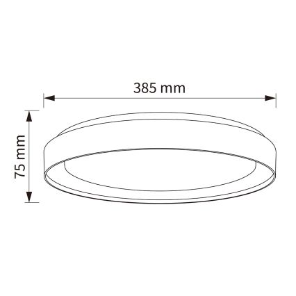 Brilagi - LED Stmívatelné stropní svítidlo WALDO LED/48W/230V 3000-6500K pr. 40 cm béžová/zlatá + dálkové ovládání