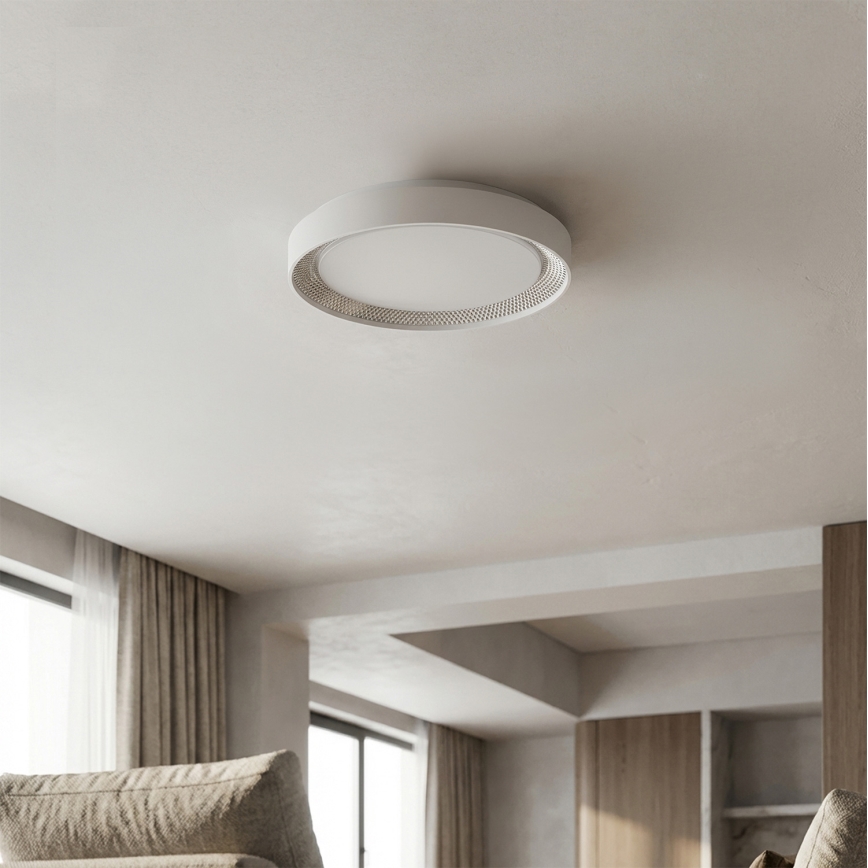 Brilagi - LED Stmívatelné stropní svítidlo WALDO LED/48W/230V 3000-6500K pr. 40 cm bílá/stříbrná + dálkové ovládání