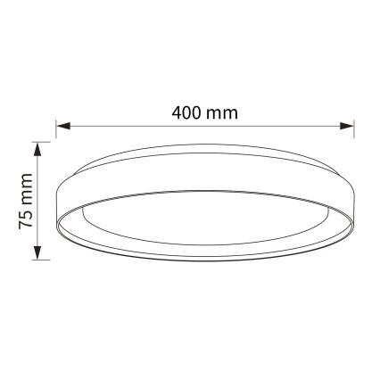 Brilagi - LED Stmívatelné stropní svítidlo WALDO LED/48W/230V 3000-6500K pr. 40 cm bílá/stříbrná + dálkové ovládání