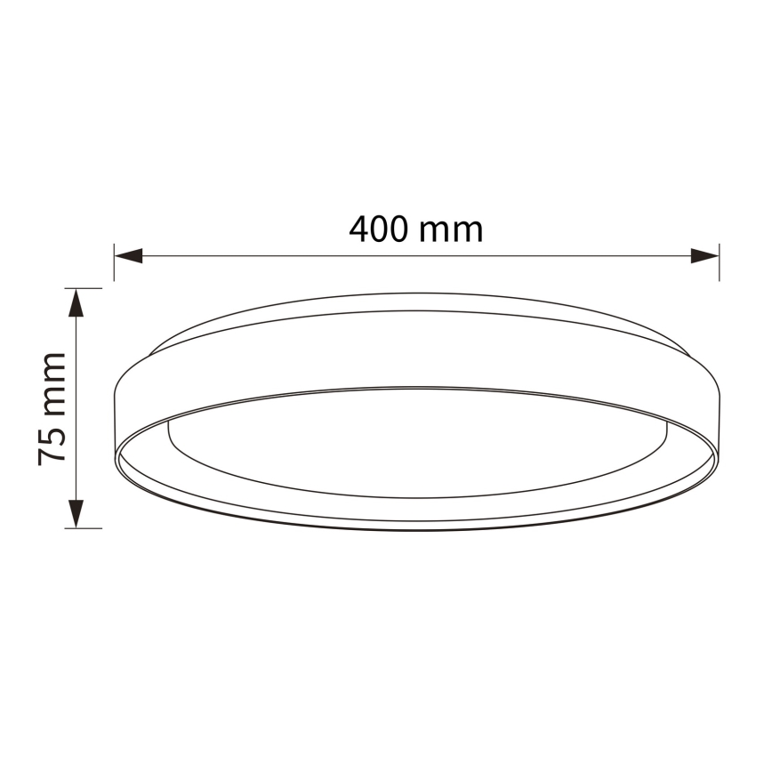 Brilagi - LED Stmívatelné stropní svítidlo WALDO LED/48W/230V 3000-6500K pr. 40 cm bílá/stříbrná + dálkové ovládání