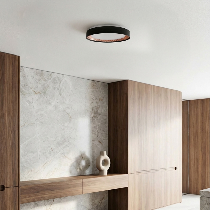 Brilagi - LED Stmívatelné stropní svítidlo WALDO LED/48W/230V 3000-6500K pr. 40 cm černá/zlatá + dálkové ovládání