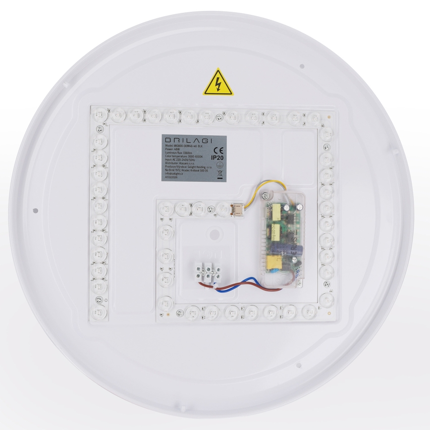 Brilagi - LED Stmívatelné stropní svítidlo WALDO LED/48W/230V 3000-6500K pr. 40 cm černá/zlatá + dálkové ovládání