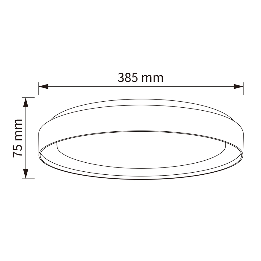 Brilagi - LED Stmívatelné stropní svítidlo WALDO LED/48W/230V 3000-6500K pr. 40 cm černá/zlatá + dálkové ovládání