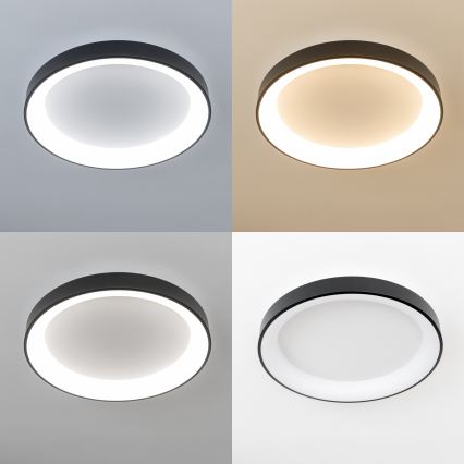 Brilagi - LED Stmívatelné stropní svítidlo FALCON II LED/99W/230V 3000-6500K pr. 60 cm černá + dálkové ovládání