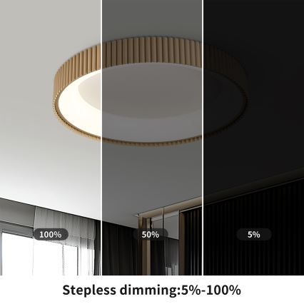 Brilagi - LED Stmívatelné stropní svítidlo FALCON MODERN LED/30W/230V 3000-6500K pr. 40 cm béžová + dálkové ovládání