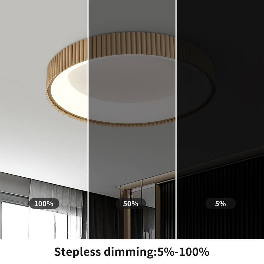 Brilagi - LED Stmívatelné stropní svítidlo FALCON MODERN LED/30W/230V 3000-6500K pr. 40 cm béžová + dálkové ovládání