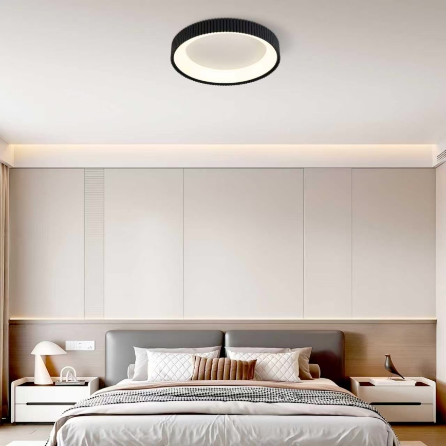 Brilagi - LED Stmívatelné stropní svítidlo FALCON MODERN LED/54W/230V 3000-6500K pr. 60 cm černá + dálkové ovládání