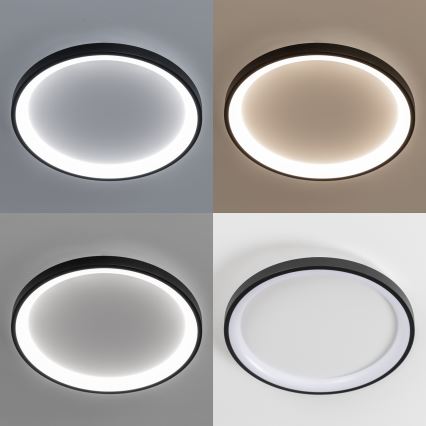 Brilagi - LED Stmívatelné stropní svítidlo FALCON SLIM LED/42W/230V 3000-6500K pr. 50 cm černá + dálkové ovládání