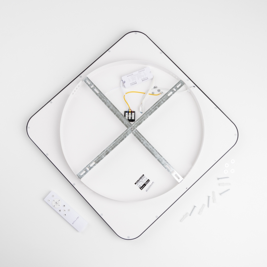 Brilagi - LED Stmívatelné stropní svítidlo FALCON SLIM LED/50W/230V 3000-6500K 50x50 cm černá + dálkové ovládání