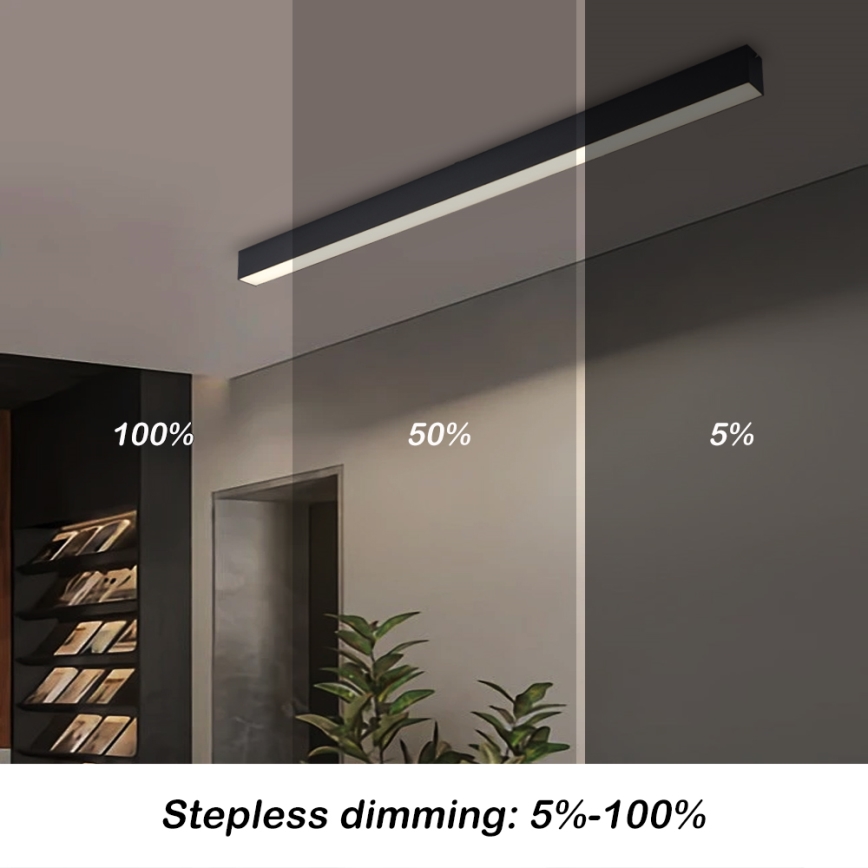 Brilagi - LED Stmívatelné stropní svítidlo SLEEKLINE SMART LED/40W/230V 3000-6000K Wi-Fi Tuya černá + dálkové ovládání