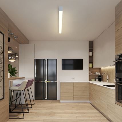 Brilagi - LED Stmívatelné stropní svítidlo SLEEKLINE SMART LED/40W/230V 3000-6000K Wi-Fi Tuya stříbrná + dálkové ovládání