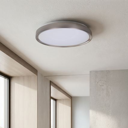 Brilagi - LED Stmívatelné stropní svítidlo FANCIA LED/48W/230V 3000-6500K pr. 39 cm stříbrná + dálkové ovládání