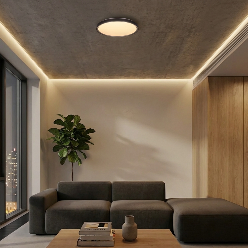 Brilagi - LED Stmívatelné stropní svítidlo FANCIA LED/48W/230V 3000-6500K pr. 39 cm stříbrná + dálkové ovládání