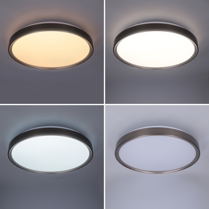 Brilagi - LED Stmívatelné stropní svítidlo FANCIA LED/48W/230V 3000-6500K pr. 39 cm stříbrná + dálkové ovládání