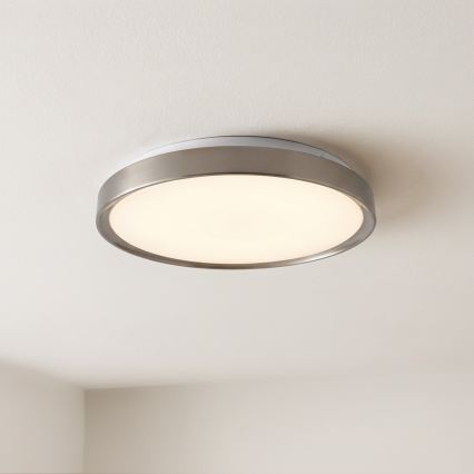 Brilagi - LED Stmívatelné stropní svítidlo FANCIA LED/48W/230V 3000-6500K pr. 39 cm stříbrná + dálkové ovládání