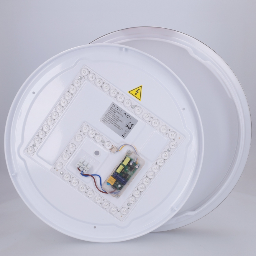 Brilagi - LED Stmívatelné stropní svítidlo FANCIA LED/48W/230V 3000-6500K pr. 39 cm stříbrná + dálkové ovládání