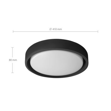 Brilagi - LED Stmívatelné stropní svítidlo MATTEO LED/48W/230V 3000-6500K pr. 41 cm černá  + dálkové ovládání
