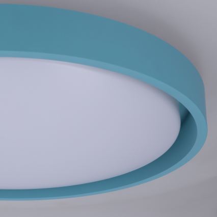Brilagi - LED Stmívatelné stropní svítidlo MATTEO LED/48W/230V 3000-6500K pr. 41 cm tyrkysová + dálkové ovládání