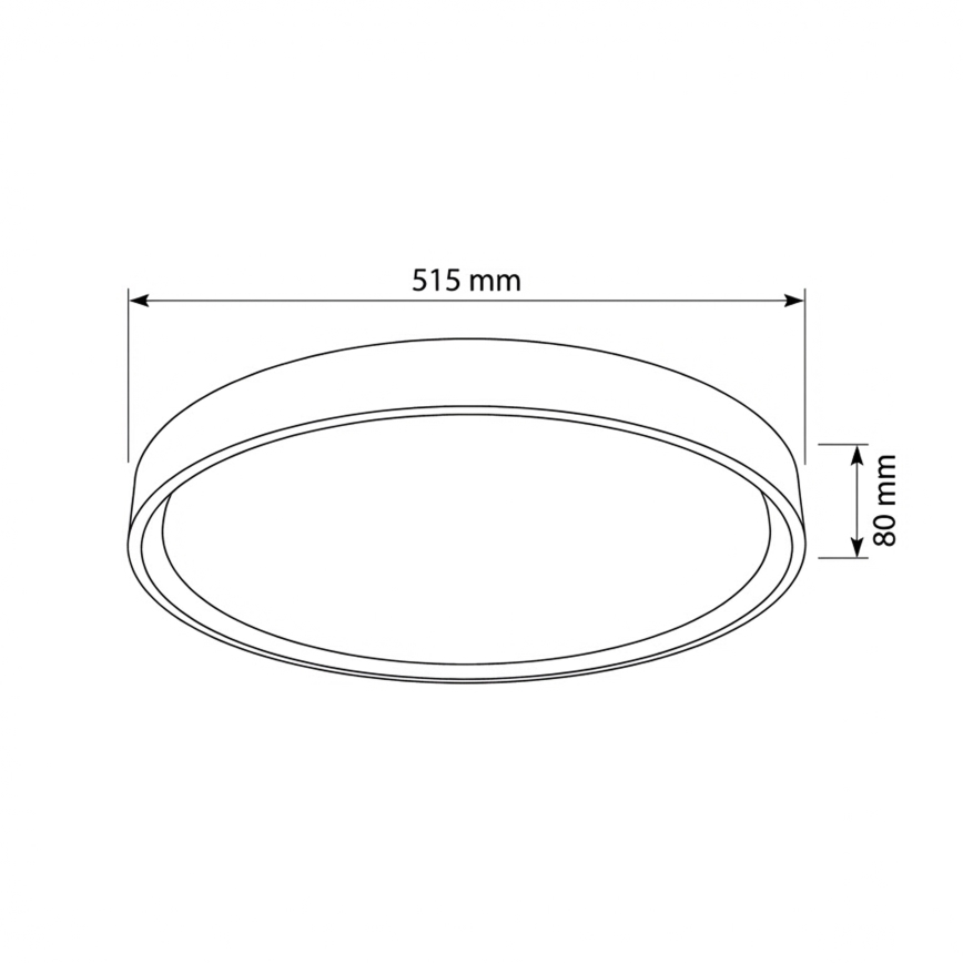 Brilagi - LED Stmívatelné stropní svítidlo MATTEO LED/60W/230V 3000-6500K pr. 51,5 cm černá + dálkové ovládání