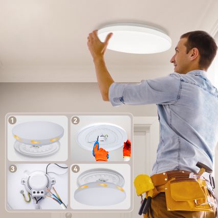 Brilagi - LED Stmívatelné stropní svítidlo MILKY WAY LED/24W/230V 3000-6500K pr. 38 cm + dálkové ovládání