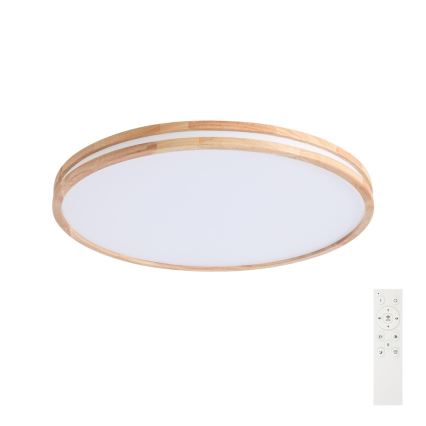 Brilagi - LED Stmívatelné stropní svítidlo MOLINA LED/100W/230V 3000-6000K dub pr. 80 cm + dálkové ovládání