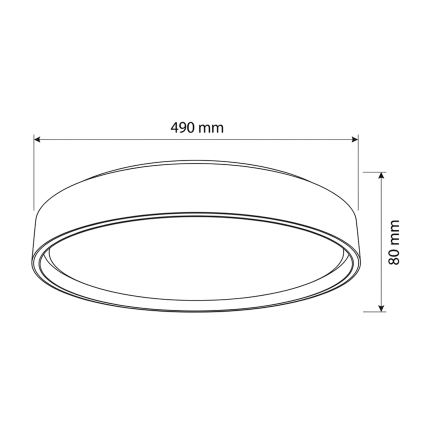 Brilagi - LED Stmívatelné stropní svítidlo NANCI LED/60W/230V 3000-6500K pr. 49 cm bílá + dálkové ovládání