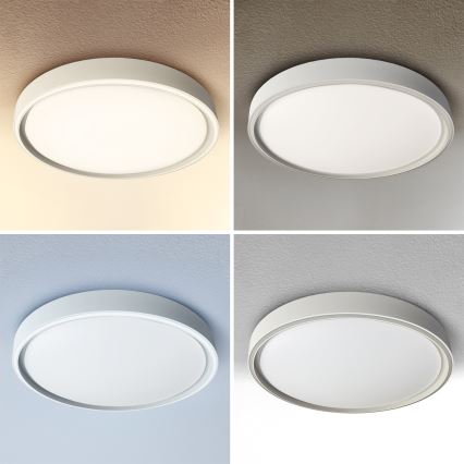 Brilagi - LED Stmívatelné stropní svítidlo NANCI LED/60W/230V 3000-6500K pr. 49 cm stříbrná + dálkové ovládání