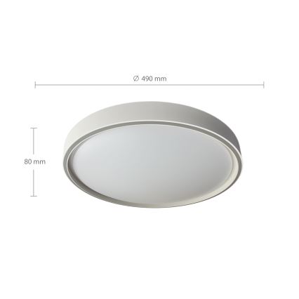 Brilagi - LED Stmívatelné stropní svítidlo NANCI LED/60W/230V 3000-6500K pr. 49 cm stříbrná + dálkové ovládání