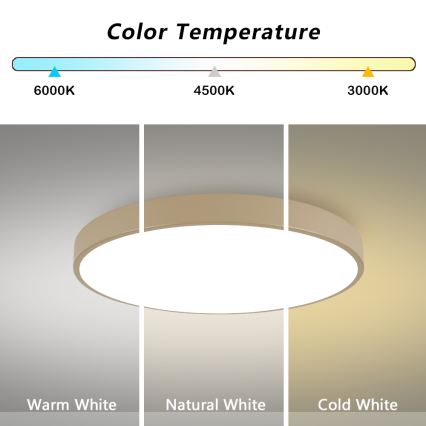 Brilagi - LED Stmívatelné stropní svítidlo POOL SMART LED/100W/230V 3000-6000K 80 cm béžová Wi-Fi Tuya + dálkové ovládání