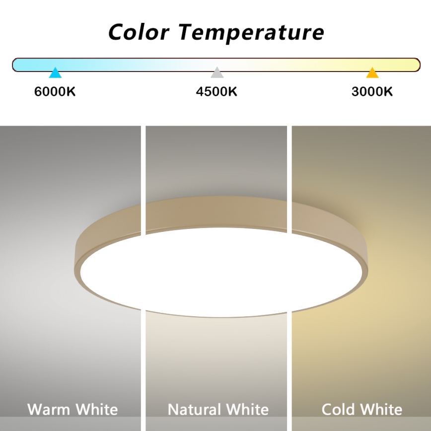Brilagi - LED Stmívatelné stropní svítidlo POOL SMART LED/100W/230V 3000-6000K 80 cm béžová Wi-Fi Tuya + dálkové ovládání