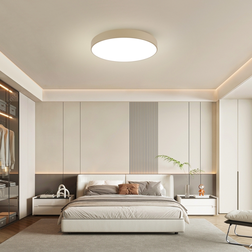 Brilagi - LED Stmívatelné stropní svítidlo POOL SMART LED/100W/230V 3000-6000K 80 cm béžová Wi-Fi Tuya + dálkové ovládání