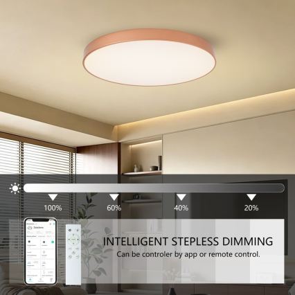 BRILAGI - LED Stmívatelné stropní svítidlo POOL SMART LED/100W/230V 3000-6000K pr. 80 cm Wi-Fi Tuya měděná + dálkové ovládání