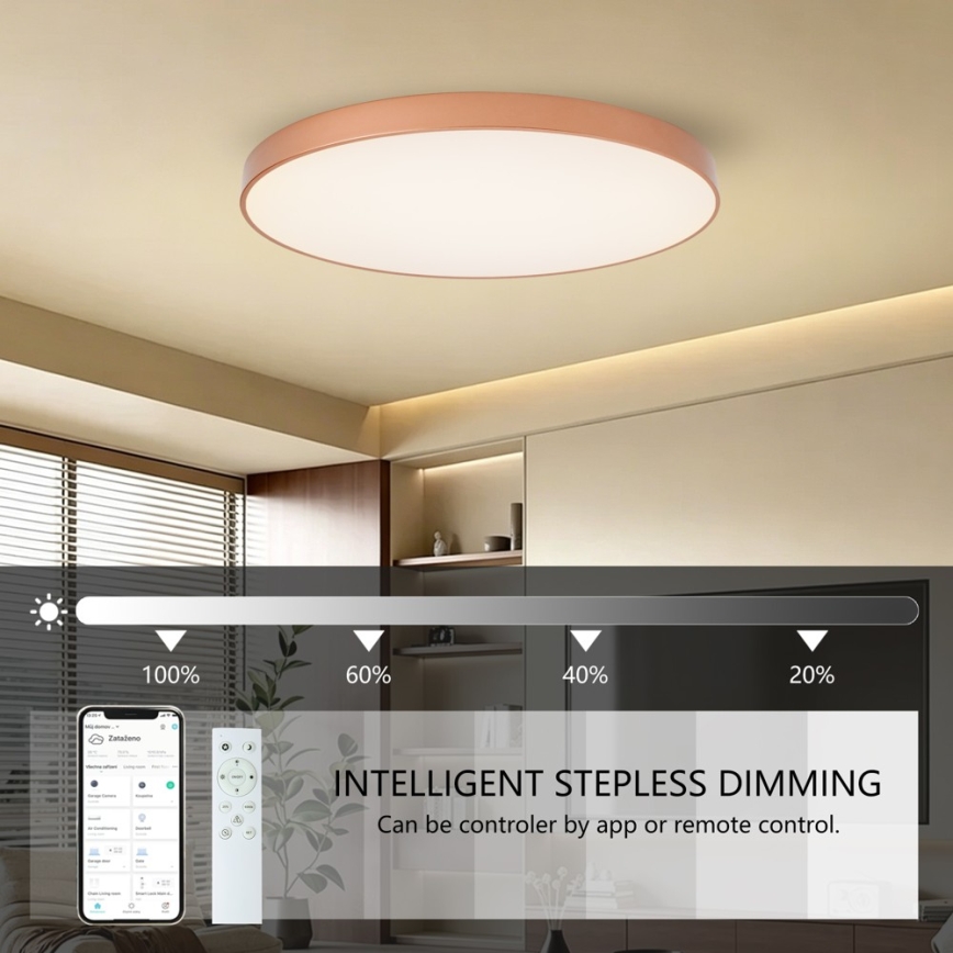 BRILAGI - LED Stmívatelné stropní svítidlo POOL SMART LED/128W/230V 100 cm 3000-6000K Wi-Fi Tuya měděná + dálkové ovládání