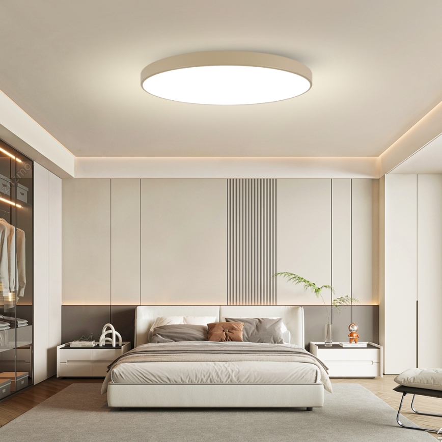 Brilagi - LED Stmívatelné stropní svítidlo POOL SMART LED/180W/230V 3000-6000K 120 cm béžová Wi-Fi Tuya + dálkové ovládání