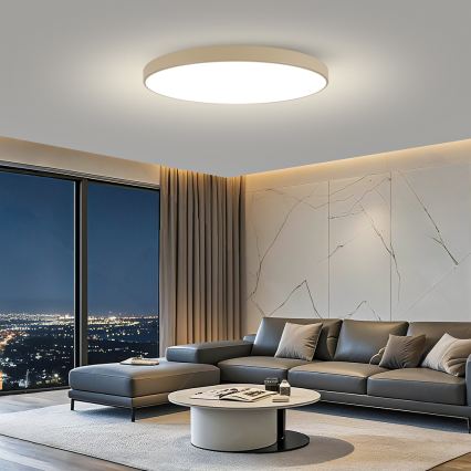 Brilagi - LED Stmívatelné stropní svítidlo POOL SMART LED/180W/230V 3000-6000K 120 cm béžová Wi-Fi Tuya + dálkové ovládání