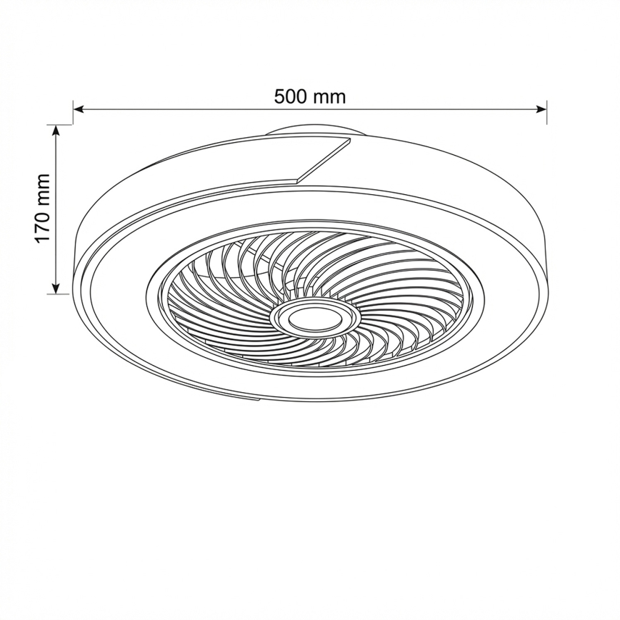 Brilagi - LED Stmívatelné stropní svítidlo s ventilátorem LED/38W/230V 3000-6500K pr. 50 cm růžová/dub + dálkové ovládání