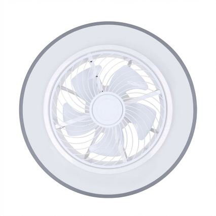 Brilagi - LED Stmívatelné stropní svítidlo s ventilátorem LED/38W/230V 3000-6500K pr. 50 cm šedá + dálkové ovládání