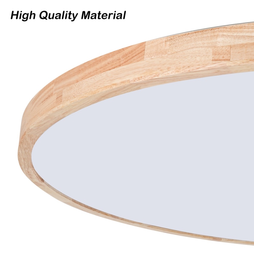 Brilagi - LED Stmívatelné stropní svítidlo WOODLINE LED/100W/230V 3000-6000K dub pr. 80 cm + dálkové ovládání